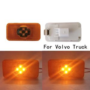 Volvo FH VOLVO FM 시리즈 트럭 용 Volvo 클리어런스 라이트 용 Volvo 사이드 마커 램프 용 1Pc 24v 노란색 앰버 Led 반사판