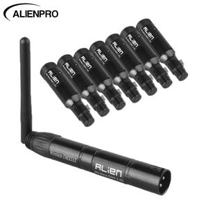 외계인 충전식 2.4G ISM 무선 DMX 512 Dfi 컨트롤러 XLR 수신기 송신기 디스코 DJ 파티 바 DMX 무대 파 라이트