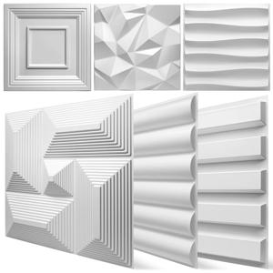 집 벽 혁신 기하학적 3D 벽 패널 비 자체 접착 3D 벽 스티커 아트 세라믹 타일 벽지 방 욕실 천장