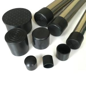 라운드 블랙 의자 테이블 피트 튜브 커버 6mm ~ 63mm 파이프 튜브 엔드 커버 가구 다리 보호대 용 PVC 부드러운 고무 캡