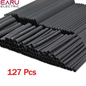 127pcs 열 수축 튜브 슬리브 튜브 구색 키트 전기 연결 전기 와이어 랩 케이블 방수 수축 2:1