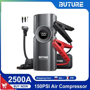 Buture 4 인 1 점프 스타터 150PSI 펌프 공기 압축기, 20000mAh 파워 뱅크, 2500A 시동 장치, 15V 디지털 타이어 팽창기