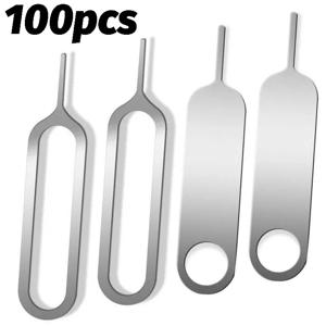 100/10Pcs SIM 카드 제거 바늘 핀 헤아내기 꺼내기 Sim 카드 트레이 아이폰에 대 한 오픈 바늘 핀 삼성 Xiaomi 마이크로 Sd 카드 도구