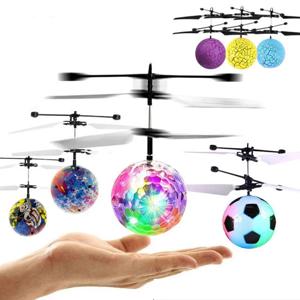 다채로운 미니 드론 Shinning LED RC 드론 비행 공 헬리콥터 라이트 크리스탈 공 유도 Dron Quadcopter 항공기 키즈 완구
