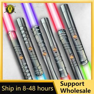 Lase Saber Nwe Lightsaber 그레이 헤비 결투 13 RGB 색상 변경 FOC 블레이드 크기 56 CM 코스프레 키즈 장난감 제다이 레이저 칼 선물