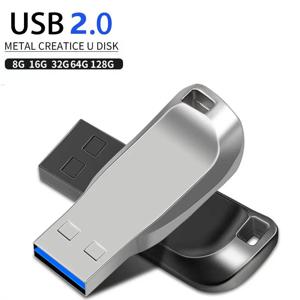 고속 USB 플래시 드라이브 2.0, 128GB 64GB 32GB 16GB 8GB Cle USB 2.0 플래시 펜드라이브, 64GB 128GB 금속 2.0 스틱 펜 드라이브, 신제품