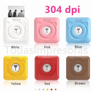 기존 Peripage 304 인치 당 점 미니 포켓 프린터 블루투스 A6 열전 사 포토 프린터 색상 갈색 노란색 휴대 전화 안드로이드 IOS 선물