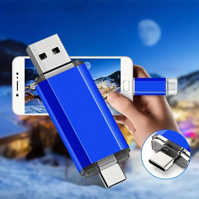 고속 USB 플래시 드라이브 OTG 펜 드라이브, 2 in 1 C타입 OTG, 128GB, 64GB, 128GB, 2 in 1, 신제품