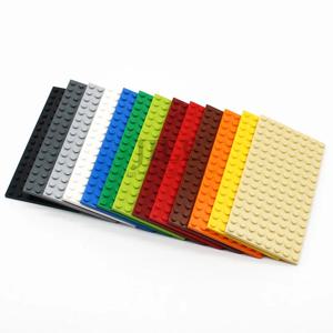 5pcs DIY 기본 얇은 플레이트 8x16 92438 도트 MOC 빌딩 블록 벽돌 12 색 크리 에이 티브 Enlighten 어린이 장난감과 호환 가능