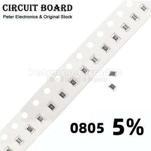 100pcs SMD 칩 저항기 0805 5% 저항기 1/8W 0R ~ 10M 1R 10 100 220 330 470 R 1K 2.2K 4.7K 10K 47K 100 K 1 M 0 1 Ohm