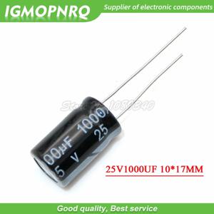 10PCS 25V1000UF 10*17mm 1000 미크로포맷 25V 17*10 알루미늄 전해 콘덴서