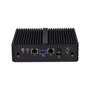 Qotom 팬리스 미니 컴퓨터, OEM 코어 i3 10110U,I5 10210U,I7 10710U, 6 USB 듀얼 LAN 미니 PC, Win 10 OS용