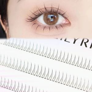 J 컬 V 모양 속눈썹 아래 검정 만화 눈 속눈썹 자연 아래 속눈썹 부드러운 만화 속눈썹 뭉치 속눈썹 클러스터 한국어