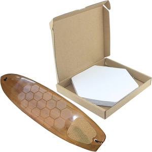 20PCS 지우기 서핑 보드 데크 그립 패드-왁스리스 육각형 견인 Surfpad DIY 액세서리 스케이트 보드, 카약 용 미끄럼 방지 견인 패드