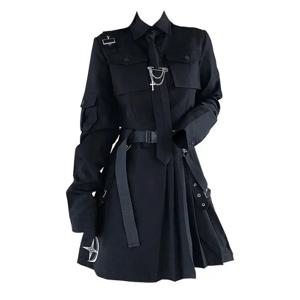 봄 하라주쿠 streetwear 투피스 스커트 봄 특대 펑크 체인 리본 스커트 여성 2 피스 정장 여성용