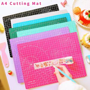 A4 PVC 커팅 매트 공예 커팅 테이블 카드 커터 용 양면 컷 패드 DIY 칼 조각 가죽 커팅 보드 123