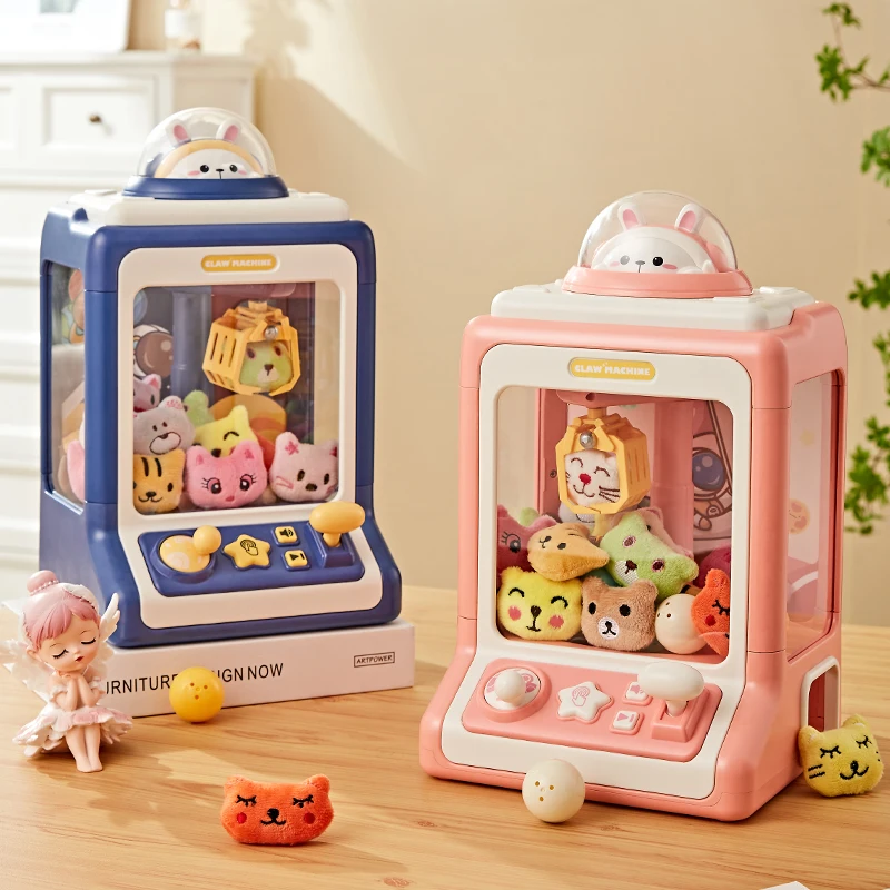 어린이 DIY 전기 발톱 기계 소녀 잡아 미니 인형 클립 Gashapon 음악 크레인 게임 어린이 장난감 3 년 선물 무료 배송