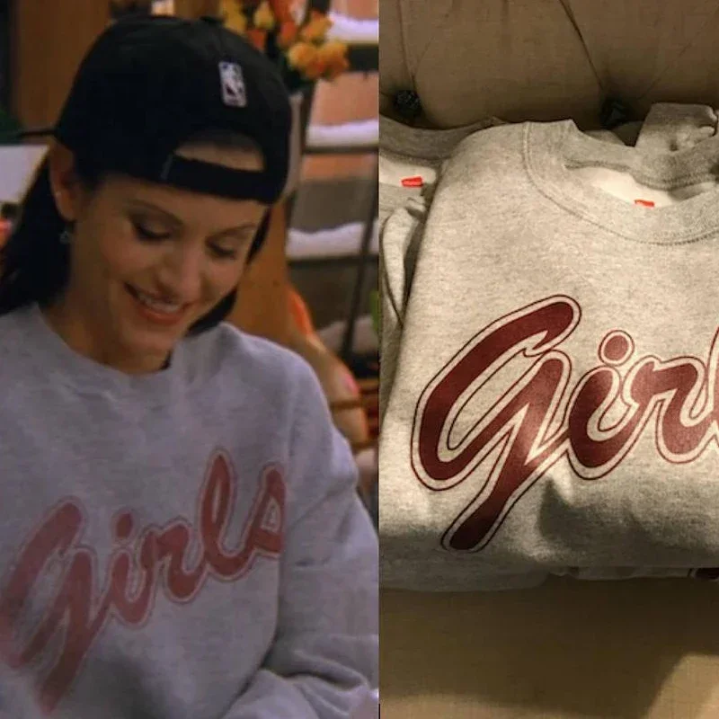 Rachel Friends GIRLS Crewneck 스웨트 여성 친구 Tv 쇼 90s 레트로 후드 Monica Gellar 풀오버 의류 스웨트