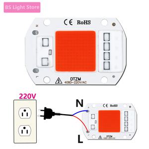 LED 성장 빛 전체 스펙트럼 5W 10W 20W 30W 50W COB LED 칩 220V 필요 없음 드라이버 식물 램프 실내 식물 빛 모종 램프