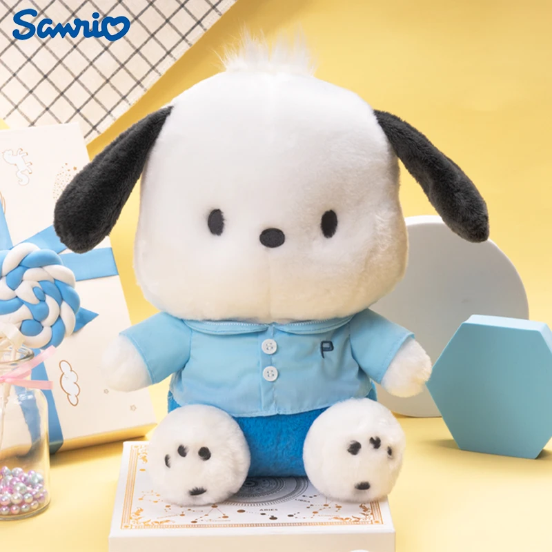 Sanrio Kawaii Pochacco 플러시 장난감 만화 & 귀여운 잠자는 동반자 편안하고 부드러운 생일 선물 소녀