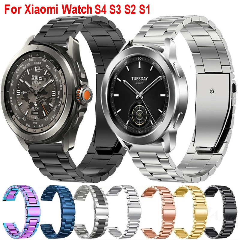 Xiaomi Watch 2 Pro Mi Watch 컬러 Color2 용 금속 스트랩 Xiaomi Watch S4 S3 S2 S1 Pro 22mm Metal Correa 용 스테인레스 스틸 밴드
