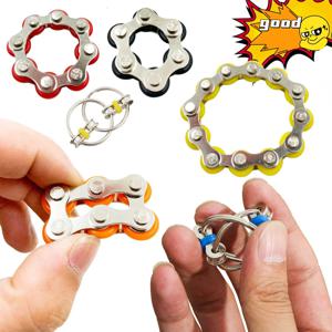 1Pcs 롤러 자전거 체인 Fidget 자폐증 장난감 치료 멋진 가제트 불안을위한 스트레스 기술 Antiestrés Juguetes Ansiedad