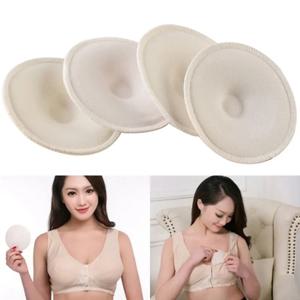 흰색 부드러운 흡수성 코튼, 재사용 가능, 모유 수유, 모유 수유, 모유 수유 패드, 도매, 4 개/봉지