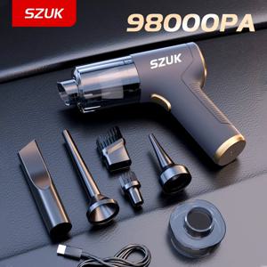 SZUK 미니 무선 휴대용 자동차 미니 진공 청소기, 높은 흡입 98000PA, 긴 배터리, 휴대용 및 쉬운 청소 청소 기기
