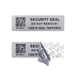 50x15mm QR 코드 스티커, 무효 변조 분명함, 정통 보안 라벨, 고유 번호, 맞춤형