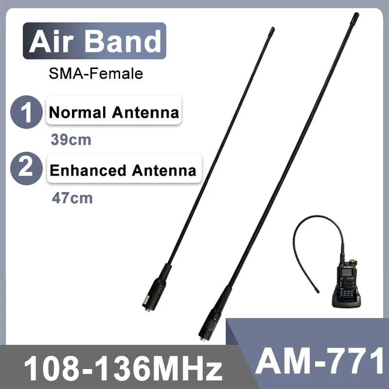 AM-771 안테나 에어 밴드 108-136Mhz Quansheng UVK5 UVK6 UV5R Plus Baofeng UVK5M Radtel Rt-490 Rt-68 4b Rt-830 워키 토키