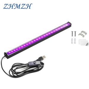 LED UV 젤 경화 조명, T5 4W 380-400nm USB DC5V 감지 램프 스위치, 네일 검사 스테이지 이동식 형광 벽 그림
