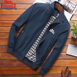 고품질 수 놓은 LONSDALE 봄/가을 캐주얼 패션 슬림 피트 폭탄 재킷 야구 칼라 남성 재킷 M-6XL