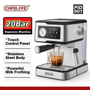Cafelffe 에스프레소 머신, 카푸치노 메이커, 우유 거품기 스팀 지팡이, 커피 메이커, 반자동 카페테라 선물, 20Bar
