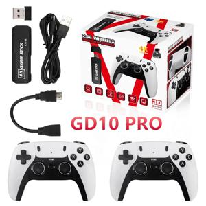 새로운 GD10 PRO 비디오 게임 스틱 콘솔 2.4G 이중 무선 컨트롤러 게임 4K 58000 게임 256GB 레트로 게임 소년 크리스마스 선물