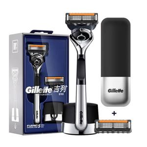 Gillette Fusion 5 ProGlide Razor Premium Edition Flex Ball Tech 5 레이어 Mangetic 스탠드가 포함된 초박형 블레이드 면도기