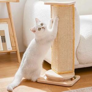 자연 사이 잘삼 고양이 Scratcher 매트 고양이 스크래치 매트 가로 고양이 바닥 긁는 패드 깔개 소파와 카펫을 보호