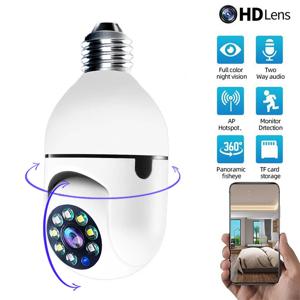 4G WiFi IP 카메라 E27 전구 캠 3MP 무선 베이비 모니터 AI 추적 보안 비디오 감시 애완 동물 캠 SmartLife 실내