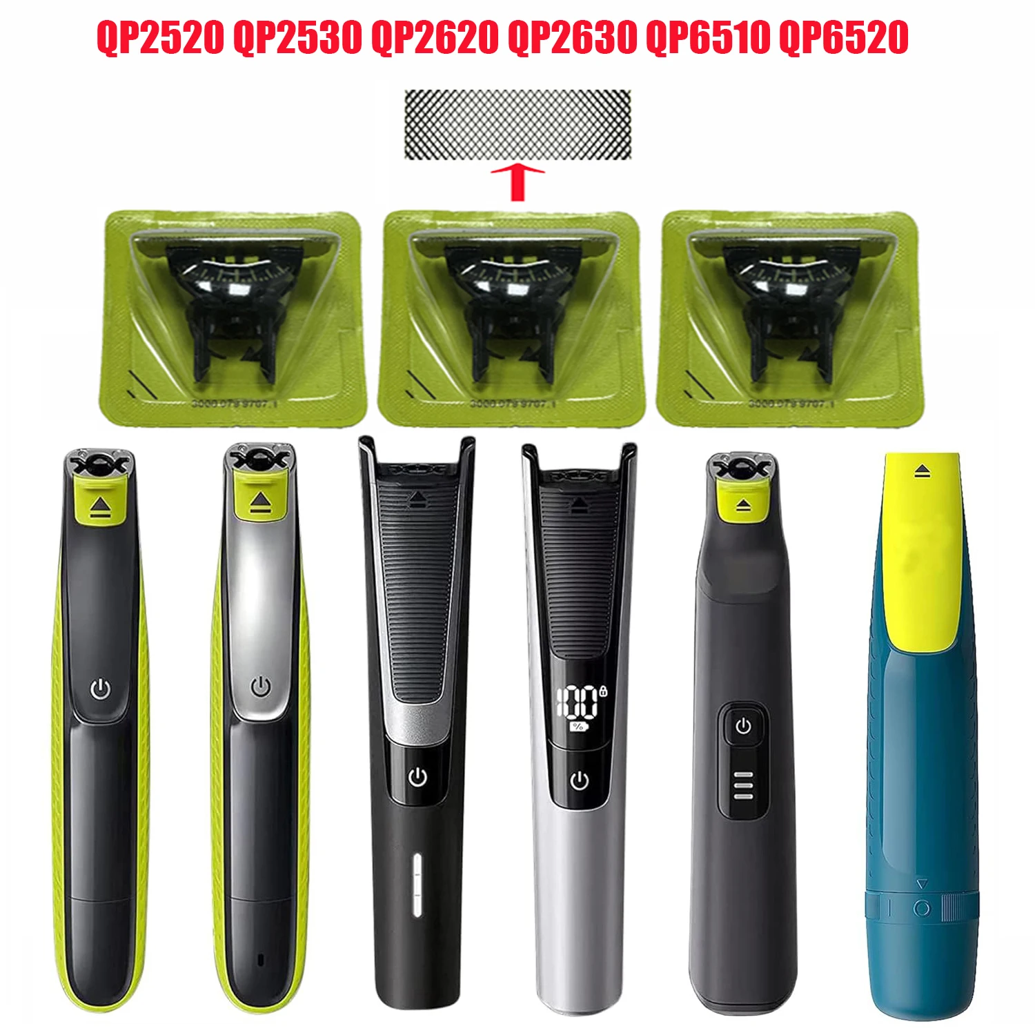 OneBlade QP6651/30 QP2834/20 QP6551/15 QP6541/15 QP2734/20 면도기용 360 교체 블레이드
