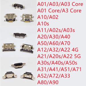 10pcs 삼성 A12 A10s A21s A11 A20s A22 A32 A33 A01 A30s A31 A51 A50s A71 A70s A52 A72 USB 충전 포트 충전기 커넥터