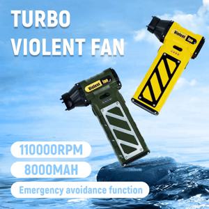 110000 RPM 미니 터보 제트 팬 USB 충전식 브러시리스 모터 휴대용 먼지 송풍기 8000mah 먼지 헤어 드라이어 조절 가능한 속도 f