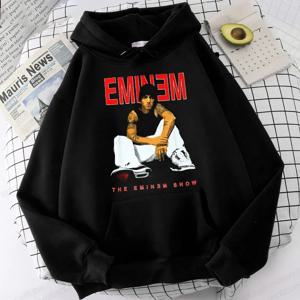 Eminem Print 까마귀 남성 여성 패션 후드 티 키즈 힙합 후드 여성 스웨트 보이 코트 랩퍼 스웨트 남성 의류 락