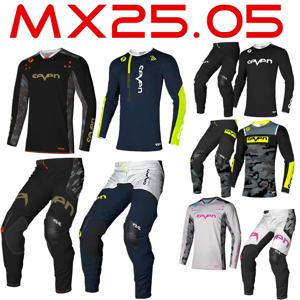 2025 Seven MX Dirt Bike Suit 모토크로스 기어 세트 탑 오프로드 MX 콤보 블랙 모토 저지 및 바지