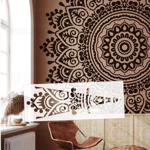 150cm - 230cm 그림 석고 장식 장식 템플릿을위한 벽 스텐실 퍼티 Larges Giant Mandala Huge Round S443 페인트