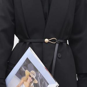 여성용 가죽 벨트 디자이너 메탈 버클 허리 스트랩 매치 레이디 원피스 코트 스웨터 장식 매듭 허리띠, 새로운 패션