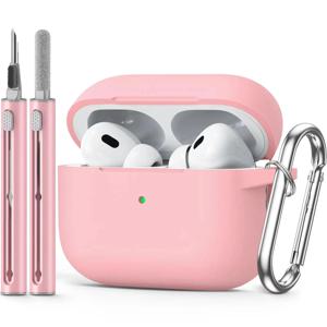 클리너 키트가 포함된 AirPods Pro 케이스 커버, Apple AirPod Pro 2nd/1st용 부드러운 실리콘 보호 케이스