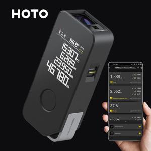 HOTO 스마트 레이저 측정 프로 LED 디스플레이 지능형 디지털 레이저 테이프 측정 도구 충전식 레이저 눈금자 거리 측정기