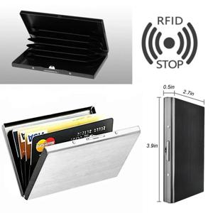 Rfid 신용카드 홀더 남성용 미니멀리스트 지갑, 알루미늄 은행 카드 홀더 케이스, 머니 클립 디자이너
