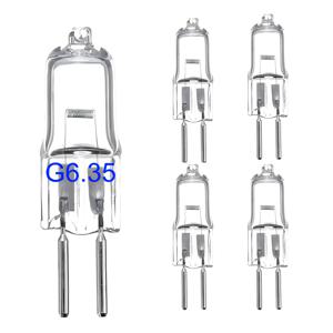 5피스 12V GY6.35 할로겐 전구 20W 35W 50W 100W G6.35 12V 할로겐 램프 12V JC 유형 할로겐 전구 G6.35 GY6.35 바이핀 베이스
