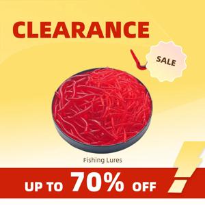 Clearance_100pcs 실물 같은 붉은 벌레 부드러운 미끼 지렁이 얼음 겨울 낚시 실리콘 인공 미끼 물고기 새우 첨가제베이스 Ca