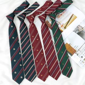 한국어 JK 넥타이 간단한 격자 무늬 Neckwear 스트라이프 넥 넥타이 의류 액세서리 넥타이 유니폼 보우 타이 여성 남성 웨딩 넥타이